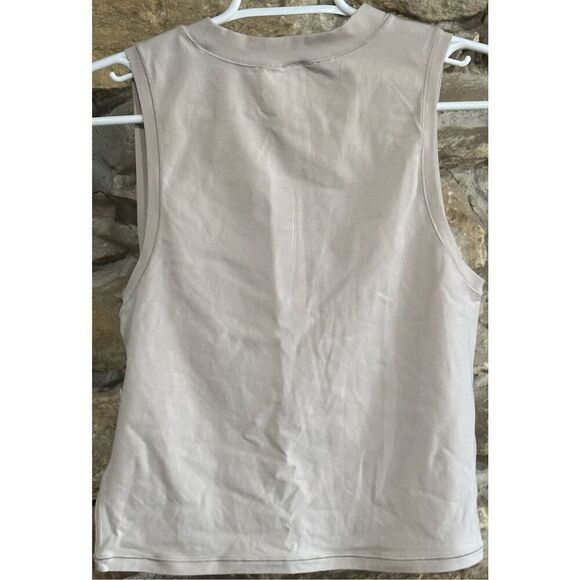 Women’s NWT Yogalicious Tan Airlite Melissa Crop Tank Top Size XL - Picture 3 of 5